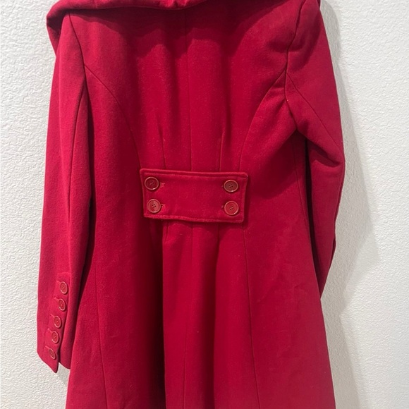 Express Women's Bold Red peacoat  Coat - Picture 7 of 8